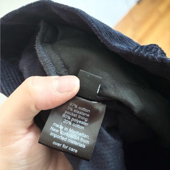 Rachel Comey Gilman pants corduroy navy blue high rise straight leg size 8 new - Picture 6 of 6